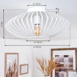 Plafonnier Wemude Blanc, 1 Lumiere