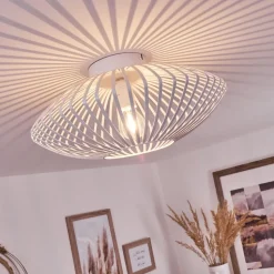 Plafonnier Wemude Blanc, 1 Lumiere