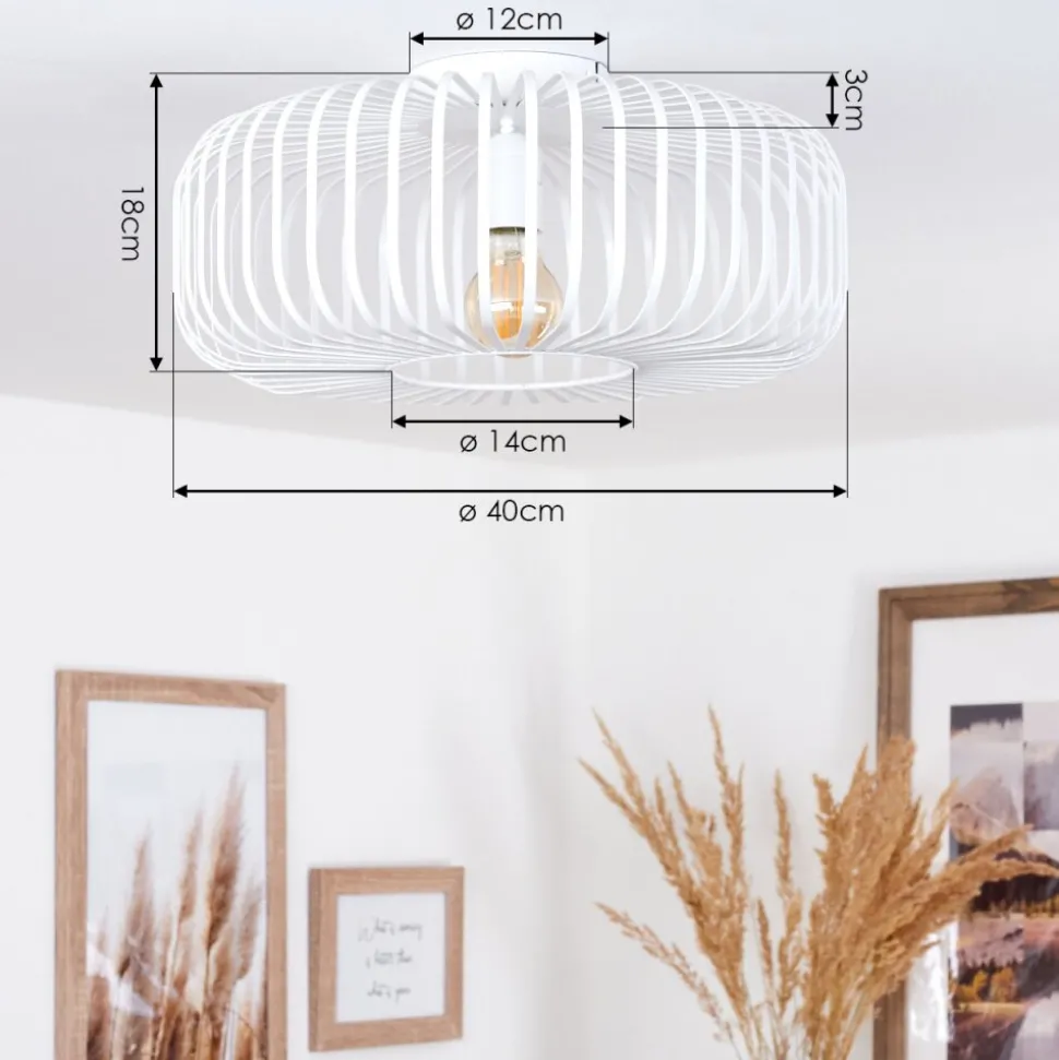 Plafonnier Wemude Blanc, 1 Lumiere