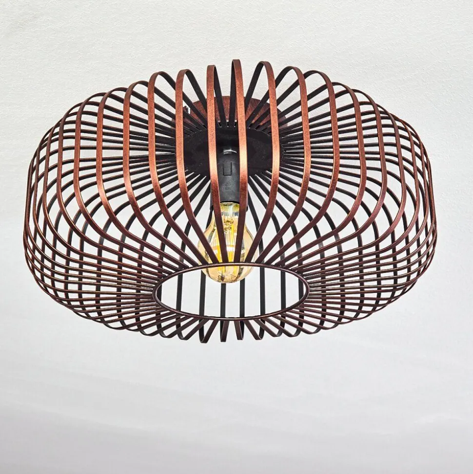 Plafonnier Wemude Cuivre, Noir, 1 Lumiere