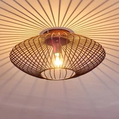 Plafonnier Wemude Cuivre, Noir, 1 Lumiere