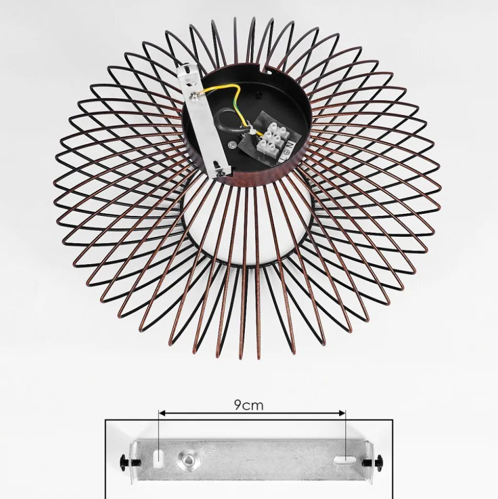 Plafonnier Wemude Cuivre, Noir, 1 Lumiere