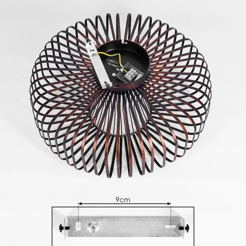 Plafonnier Wemude Cuivre, Noir, 1 Lumiere