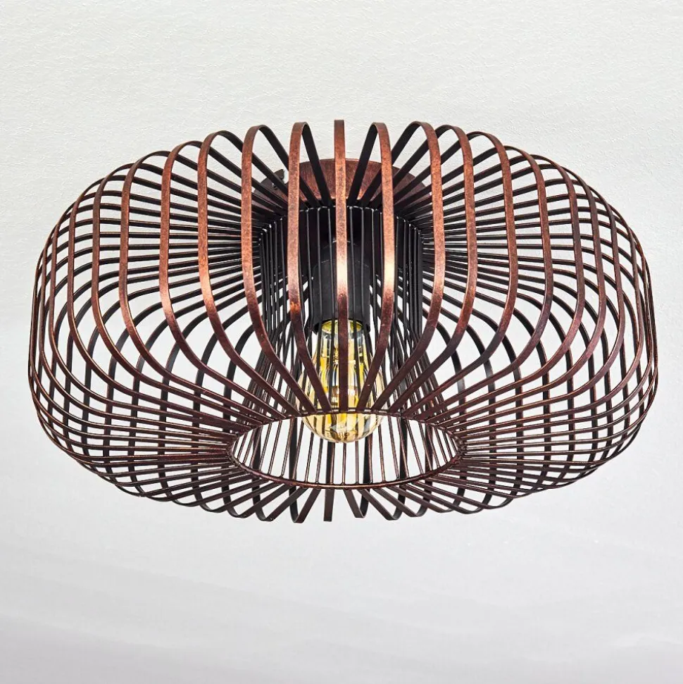 Plafonnier Wemude Cuivre, Noir, 1 Lumiere