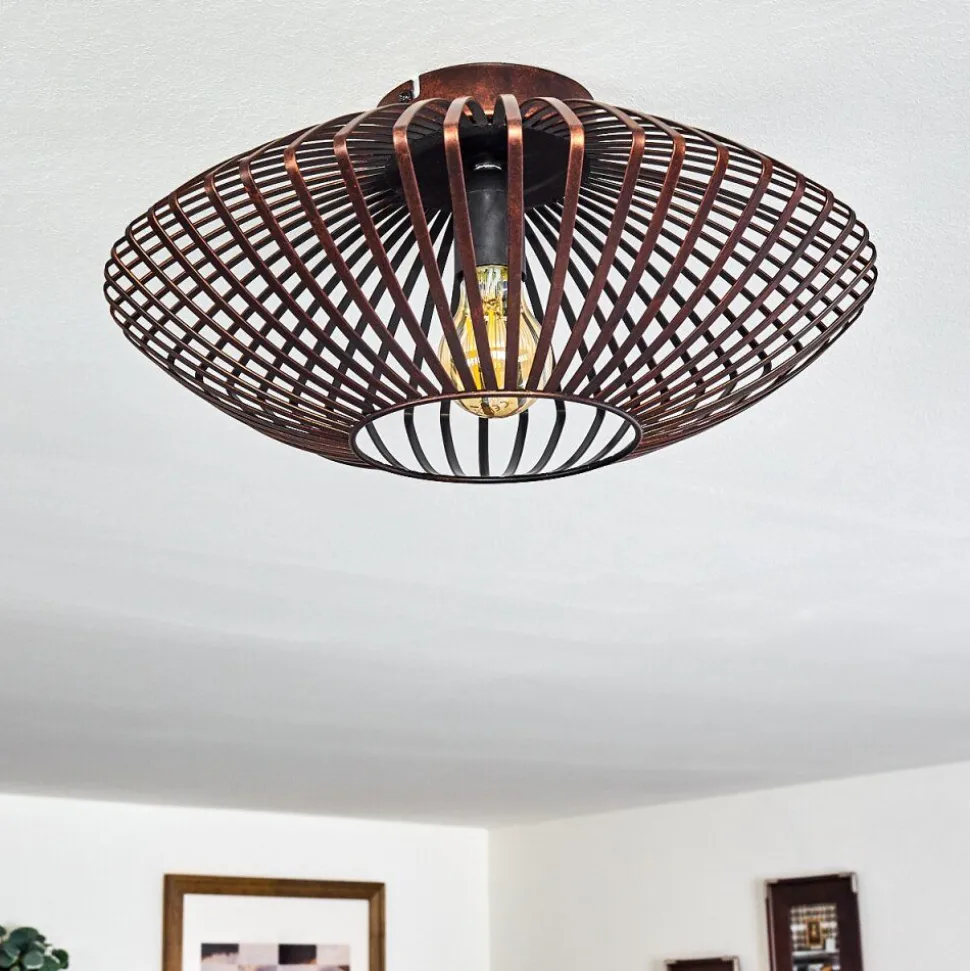 Plafonnier Wemude Cuivre, Noir, 1 Lumiere
