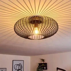 Plafonnier Wemude Noir, 1 Lumiere