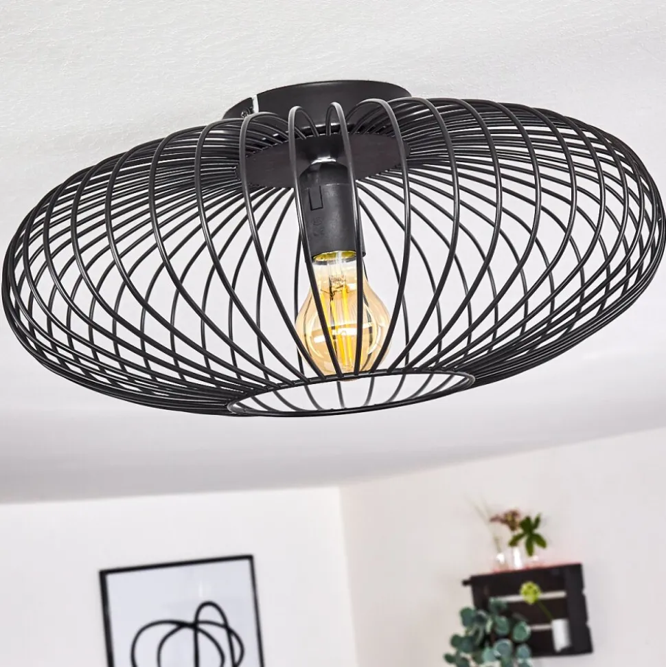 Plafonnier Wemude Noir, 1 Lumiere