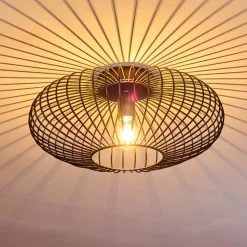 Plafonnier Wemude Noir, 1 Lumiere