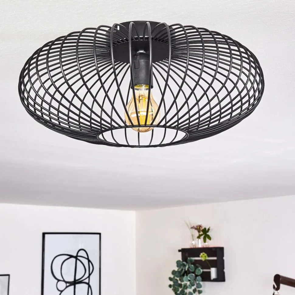 Plafonnier Wemude Noir, 1 Lumiere