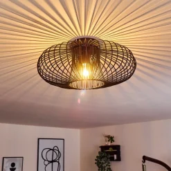 Plafonnier Wemude Noir, 1 Lumiere