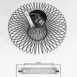 Plafonnier Wemude Noir, 1 Lumiere