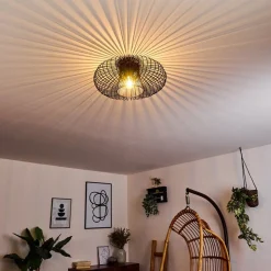 Plafonnier Wemude Noir, 1 Lumiere