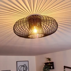 Plafonnier Wemude Noir, 1 Lumiere
