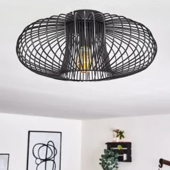 Plafonnier Wemude Noir, 1 Lumiere