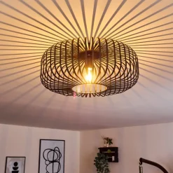 Plafonnier Wemude Noir, 1 Lumiere