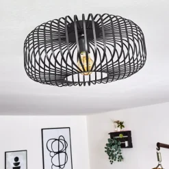 Plafonnier Wemude Noir, 1 Lumiere
