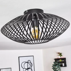 Plafonnier Wemude Noir, 1 Lumiere