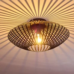 Plafonnier Wemude Noir, 1 Lumiere