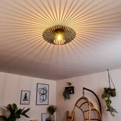 Plafonnier Wemude Noir, 1 Lumiere