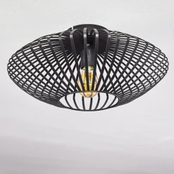 Plafonnier Wemude Noir, 1 Lumiere