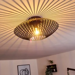 Plafonnier Wemude Noir, 1 Lumiere