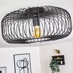 Plafonnier Wemude Noir, 1 Lumiere