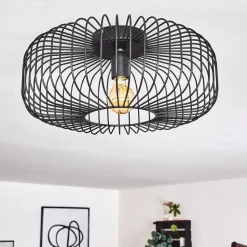 Plafonnier Wemude Noir, 1 Lumiere