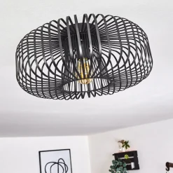 Plafonnier Wemude Noir, 1 Lumiere