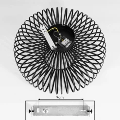 Plafonnier Wemude Noir, 1 Lumiere
