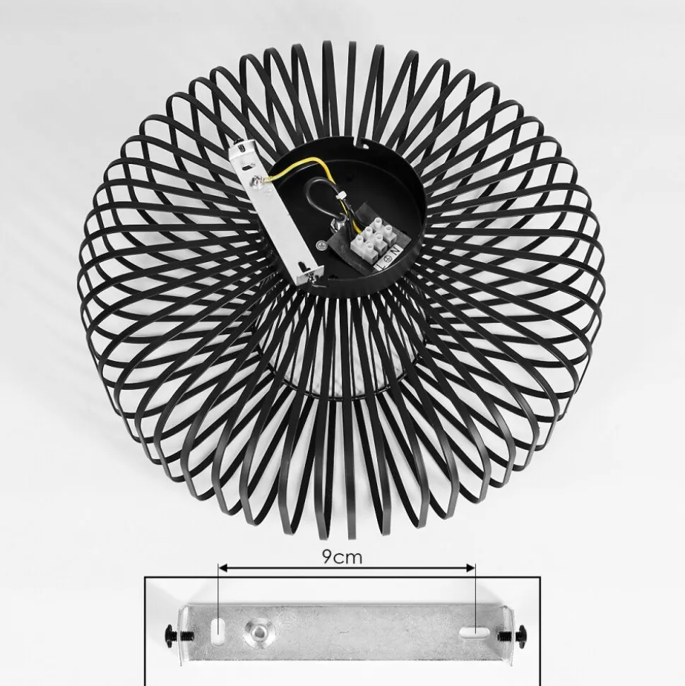Plafonnier Wemude Noir, 1 Lumiere