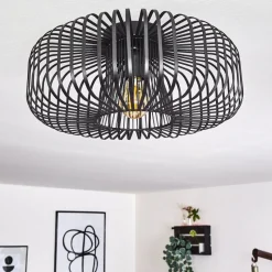 Plafonnier Wemude Noir, 1 Lumiere