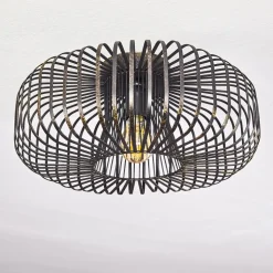 Plafonnier Wemude Noir Dore, 1 Lumiere