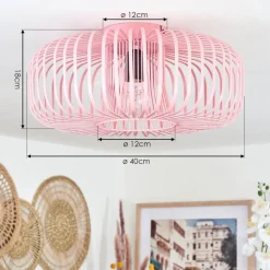 Plafonnier Wemude Rose, 1 Lumiere