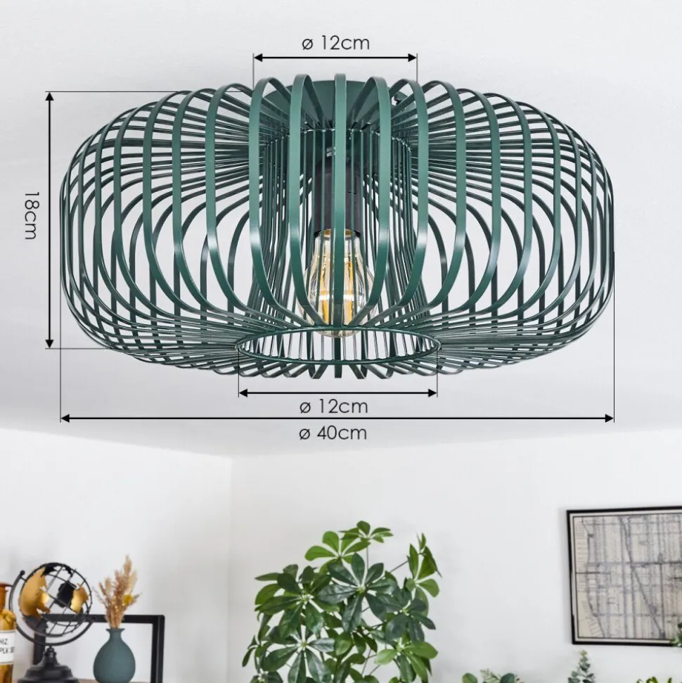 Plafonnier Wemude Vert, 1 Lumiere