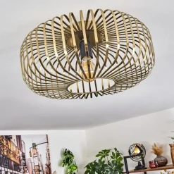 Plafonnier Wemude Vieux Laiton, 1 Lumiere