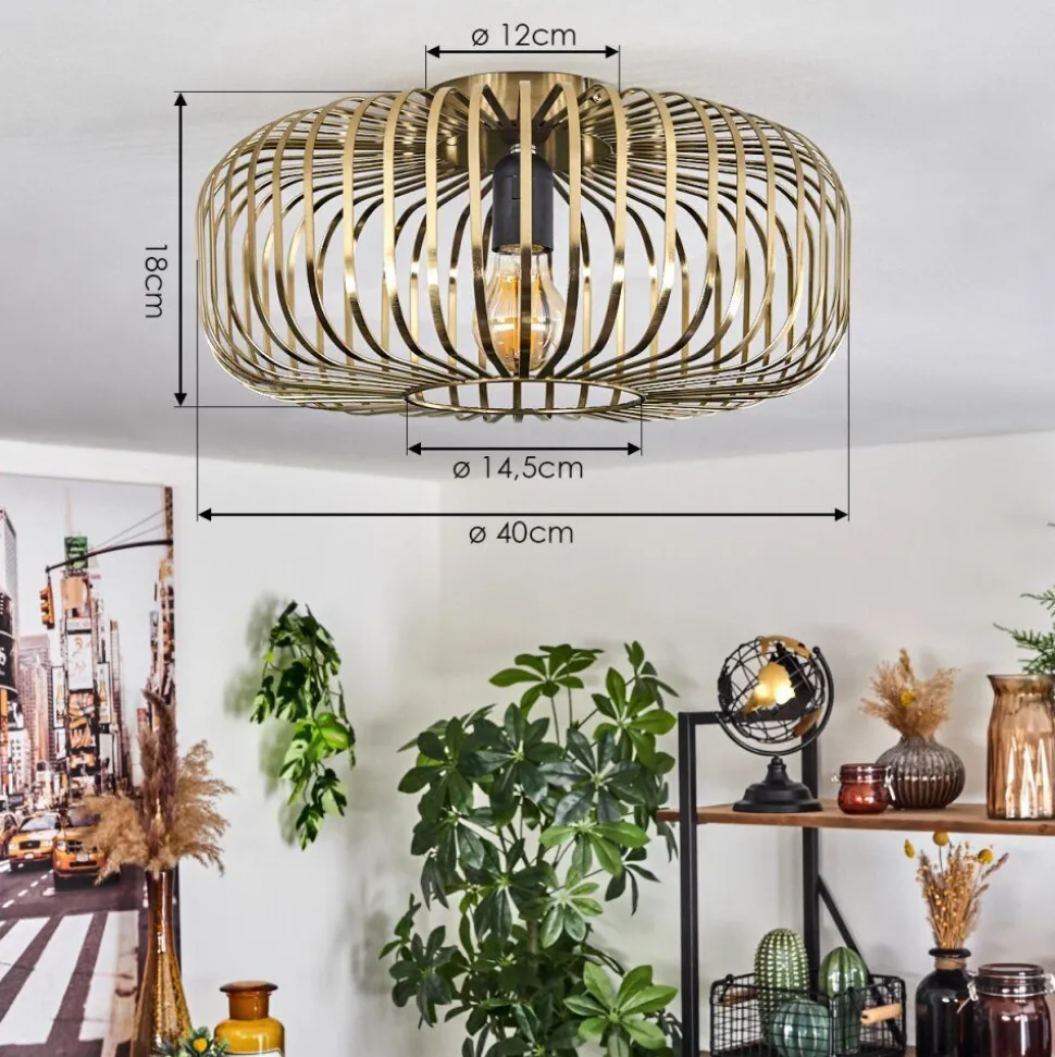 Plafonnier Wemude Vieux Laiton, 1 Lumiere