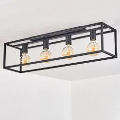 Plafonnier Wick Noir, 4 Lumieres