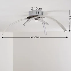 Plafonnier Wikon Led Nickel Mat, 3 Lumieres