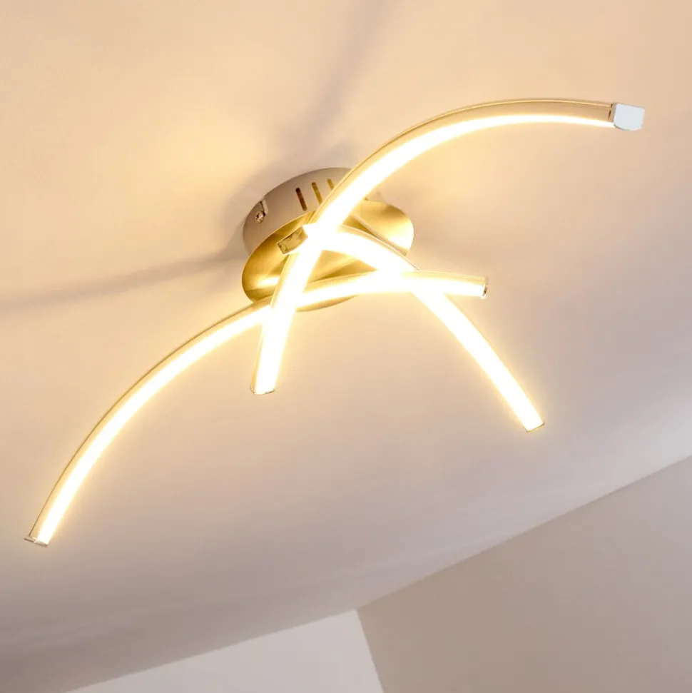 Plafonnier Wikon Led Nickel Mat, 3 Lumieres