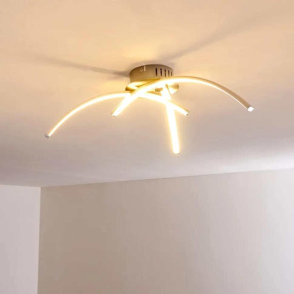 Plafonnier Wikon Led Nickel Mat, 3 Lumieres
