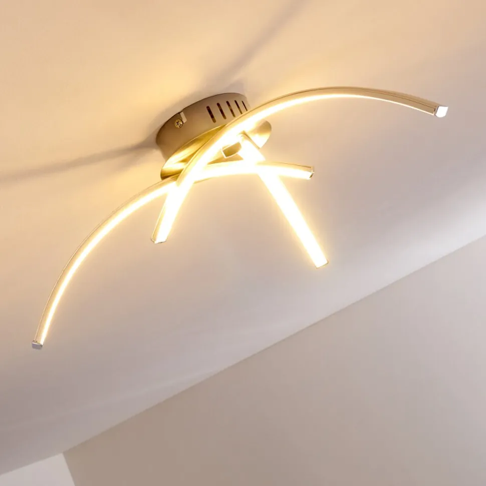 Plafonnier Wikon Led Nickel Mat, 3 Lumieres