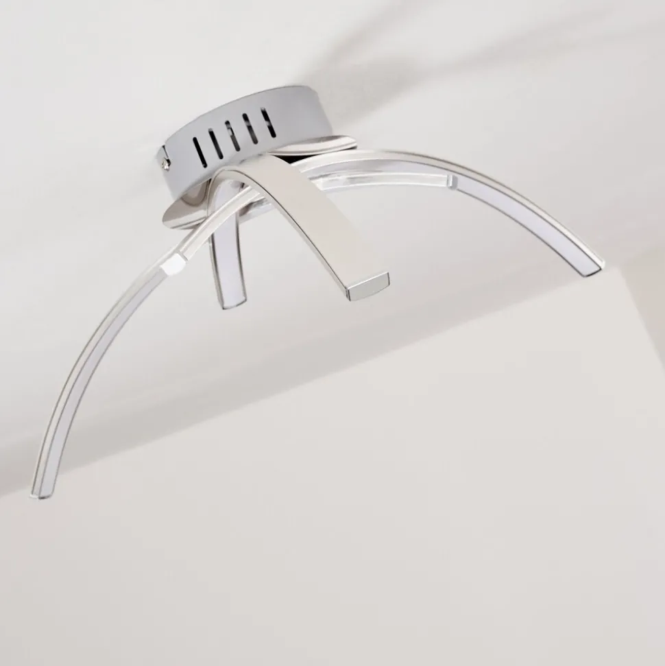 Plafonnier Wikon Led Nickel Mat, 3 Lumieres