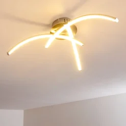 Plafonnier Wikon Led Nickel Mat, 3 Lumieres