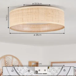 Plafonnier Wynona Led Blanc, 1 Lumiere