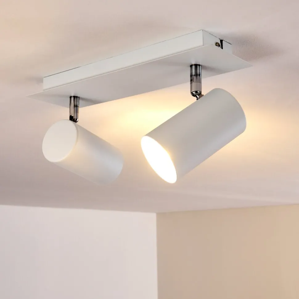 Plafonnier Zuoz Blanc, 2 Lumieres