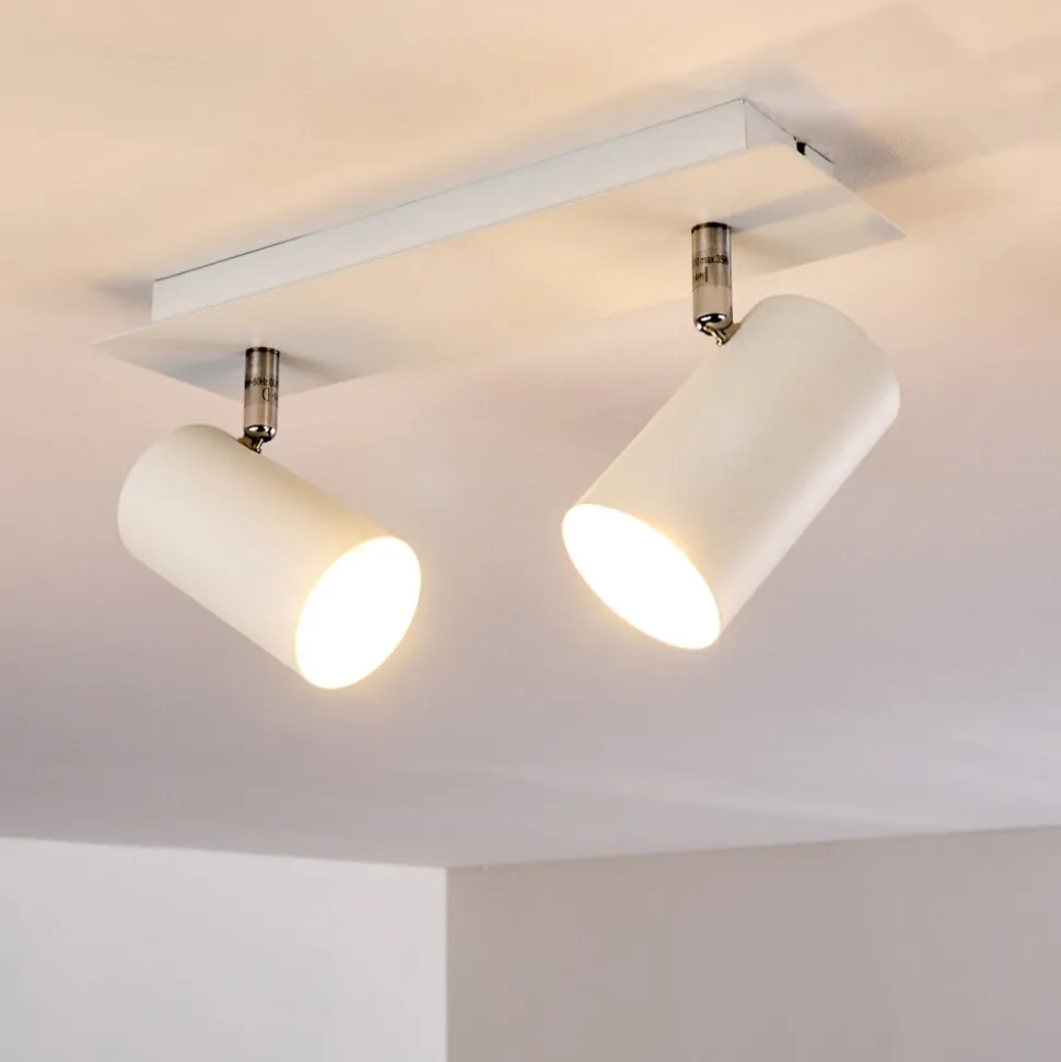 Plafonnier Zuoz Blanc, 2 Lumieres