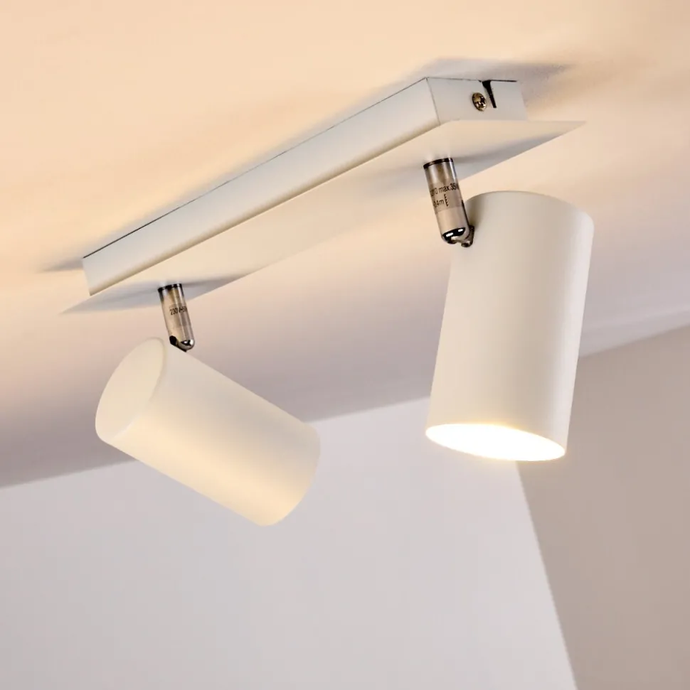 Plafonnier Zuoz Blanc, 2 Lumieres