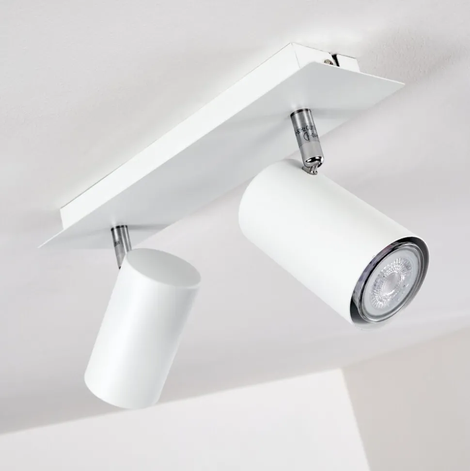Plafonnier Zuoz Blanc, 2 Lumieres