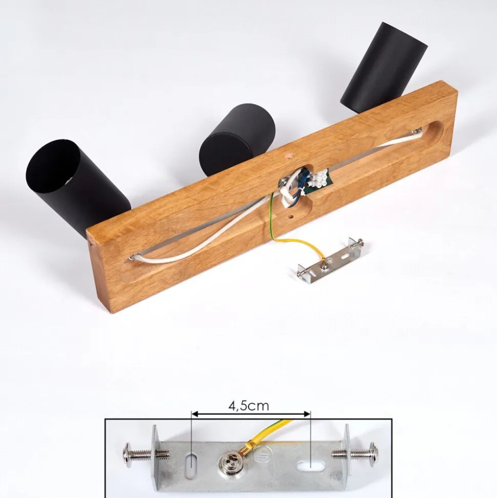 Plafonnier Zuoz Bois Clair, 3 Lumieres