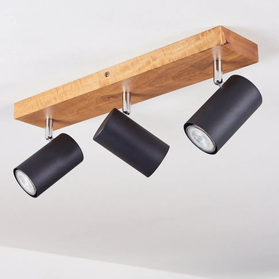 Plafonnier Zuoz Bois Clair, 3 Lumieres